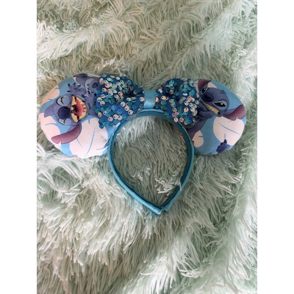 Custom Made Disney Parks Ears One Of A Kind Adults Lilo & Stitch Bow Headband